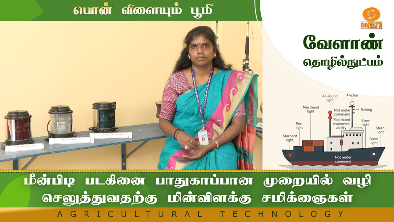 மீன்பிடி படகினை பாதுகாப்பான முறையில் வழி செலுத்துவதற்கு மின்விளக்கு சமிக்ஞைகள் | Agri Tech