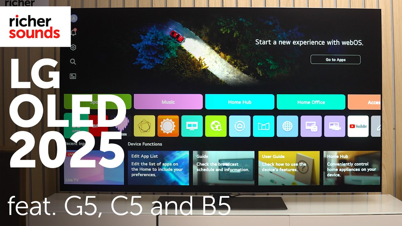 New for 2025 | LG OLED G5, C5 and B5 4K Ultra HD HDR Smart TVs | Richer Sounds