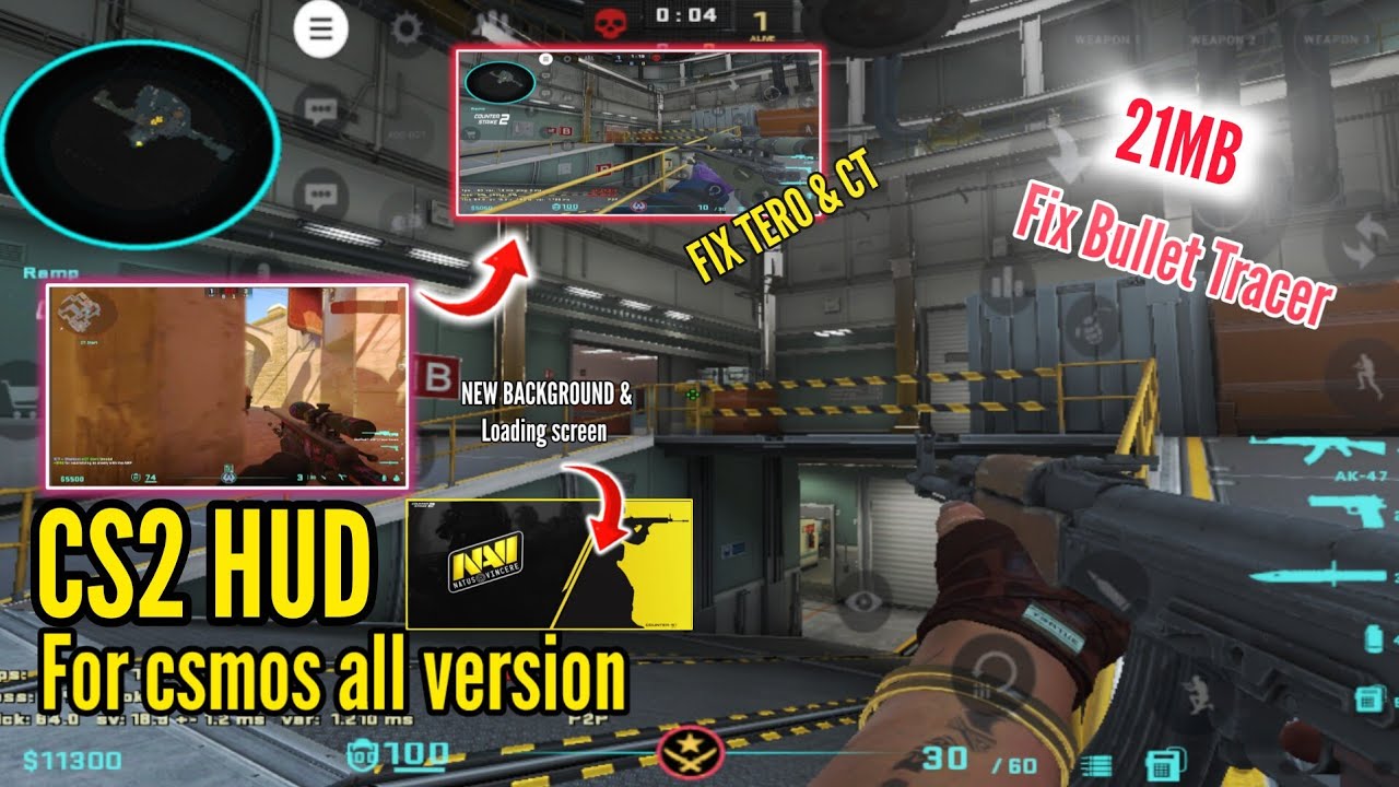 RELEASE CS2 HUD || CSMOS ALL VERSION ANDROID BY BILLFLX &hearts;️&hearts;️&hearts;️ #csmos#csso#csgomobile#cs2#gameplay