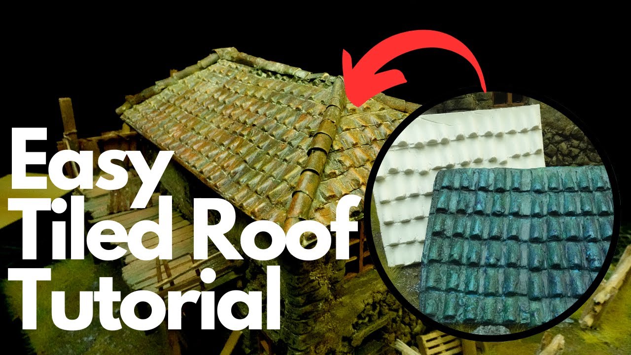 Easy way to make Tiles Roof for diorama / Tutorial