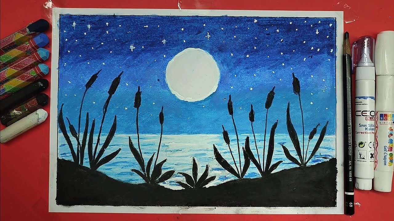 Pastel boya manzara çalışmaları