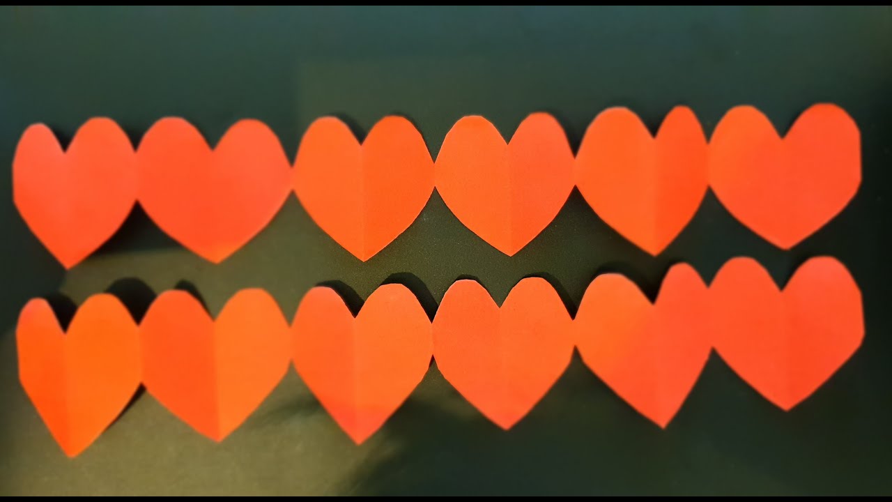 Bricolage en papier ❤💖! Comment faire une guirlande de coeur en papier! #diyfaitalamain
