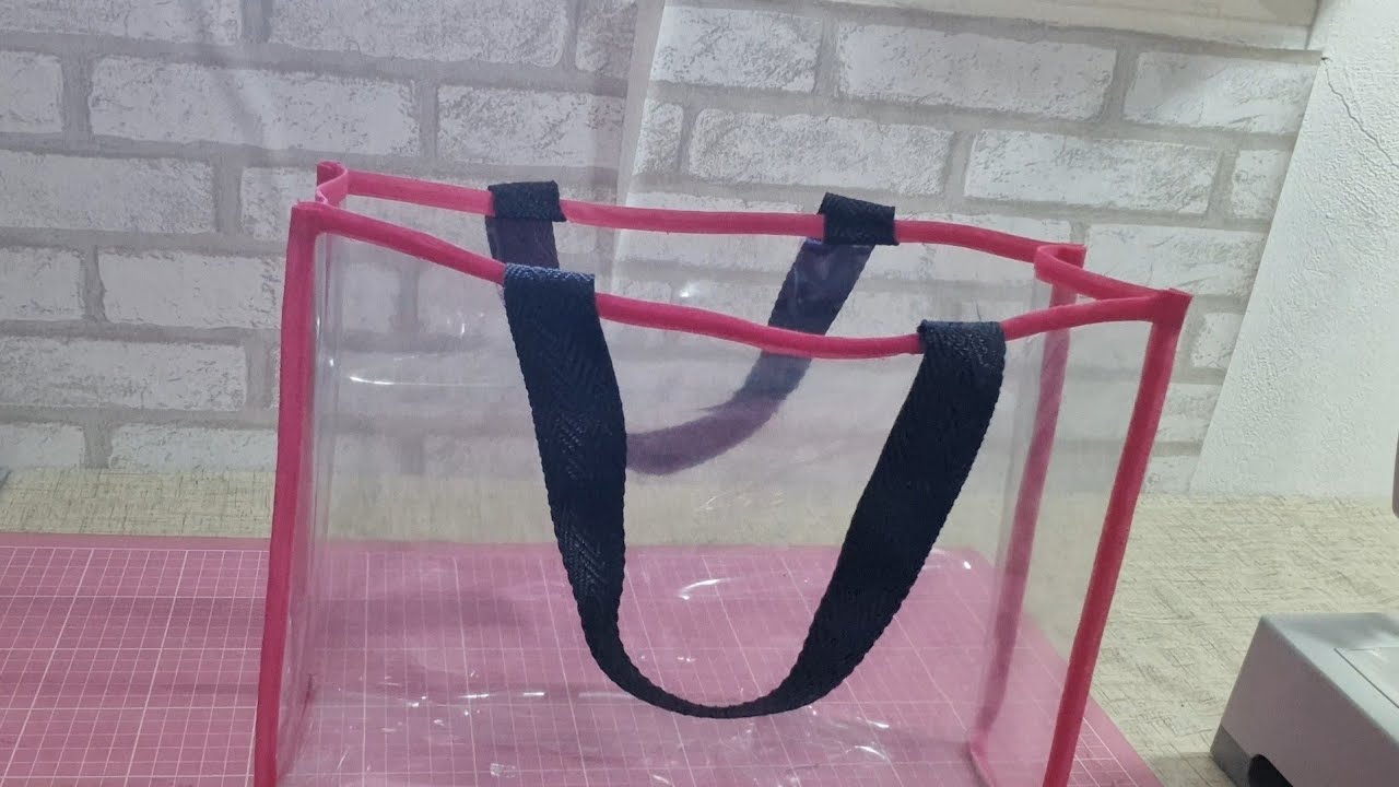 ✅️BOLSA  DE PRAIA / SACOLINHA COM PLÁSTICO CRISTAL