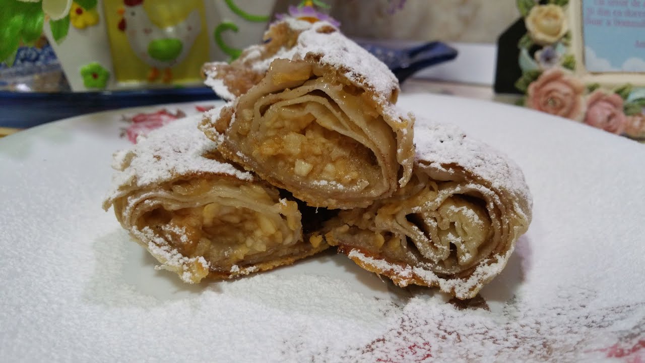 Plăcintă Întinsă cu Mere la Tigaie de la Bunica | Ștrudel cu Mere la Tigaie | Retete de la Bunica 🍎