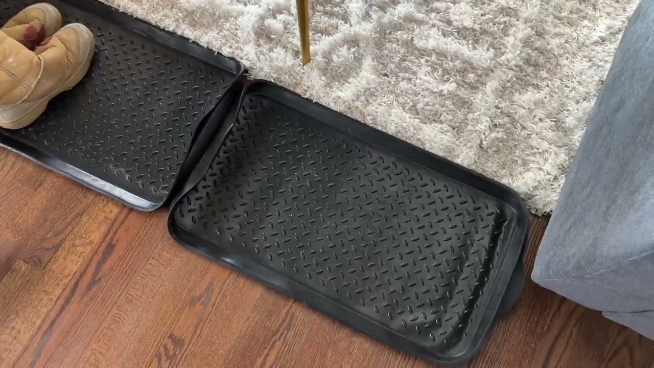 Matace 3 Pack Rubber Small Boot Tray for Entryway,Boot Mat,Shoe Tray,Shoe Mat for Indoor and Outdoor