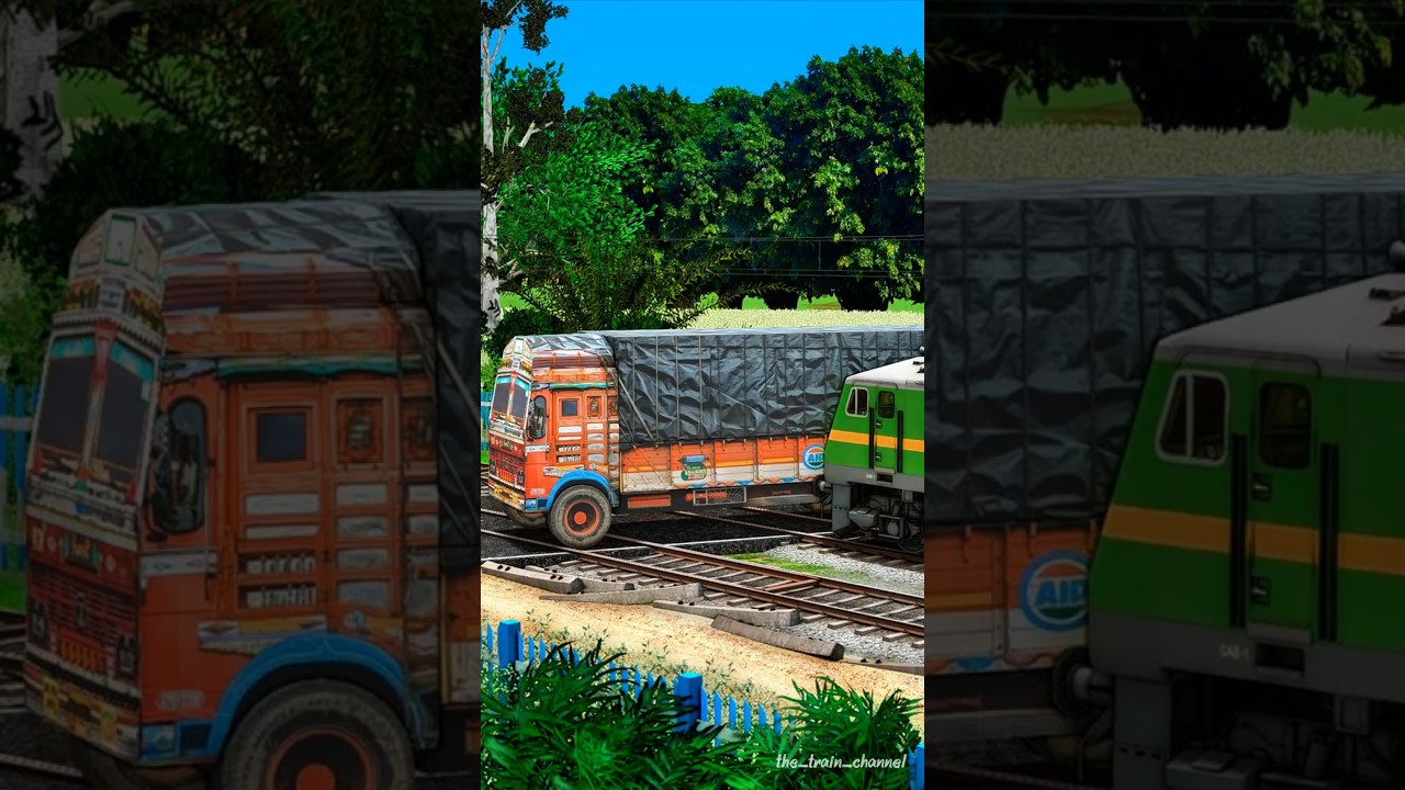 Train Collides with Truck at Rail Road Crossing 