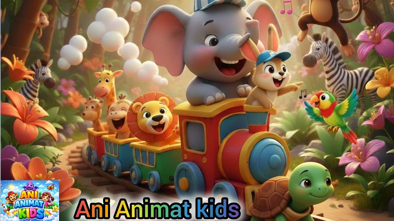 Elephant Kids baby train | Colour  songs | Lattets Rhyme Epi-8 | Ani Animat Kids & Nursery Rhymes