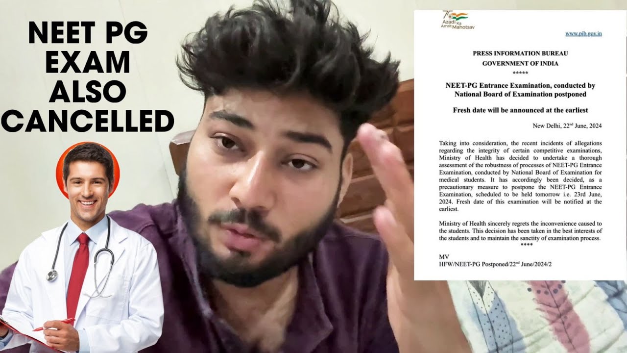 IMPORTANT ⚠️ - NEET PG EXAM ALSO CANCELLED 😡