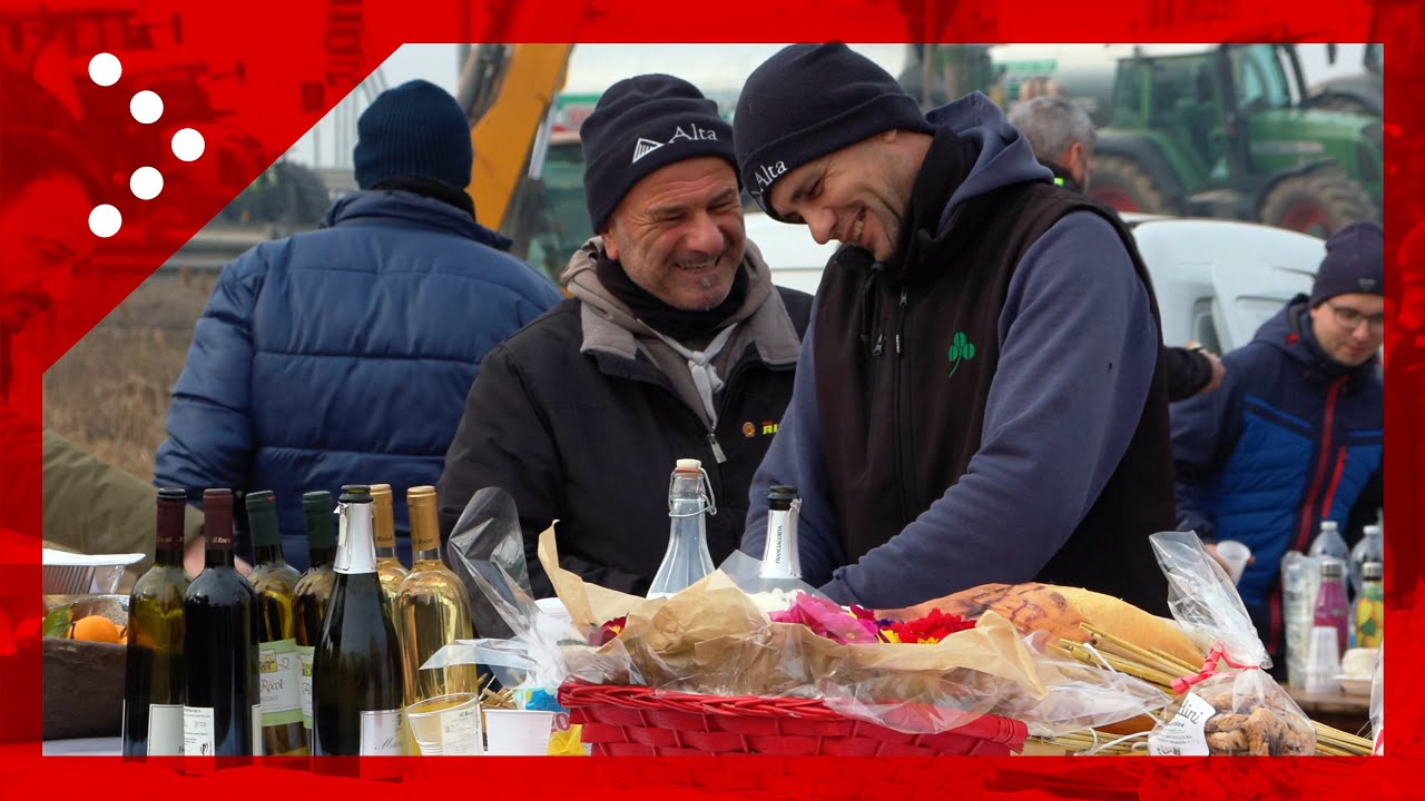 Melegnano, gli agricoltori in presidio: 