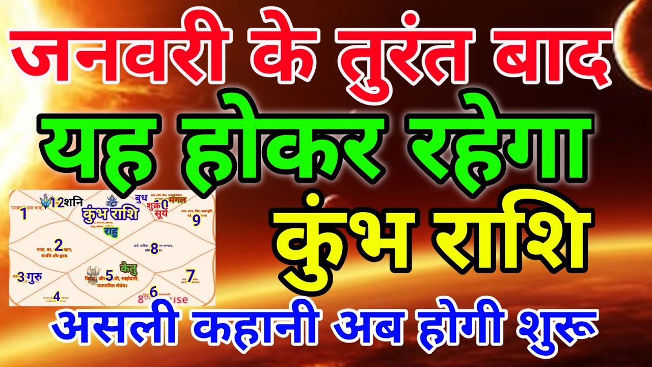 कुंभ राशि वालों जनवरी के तुरंत बाद यह होकर रहेगा असलीकहानी अब होगी शुरू.Kumbhrashi