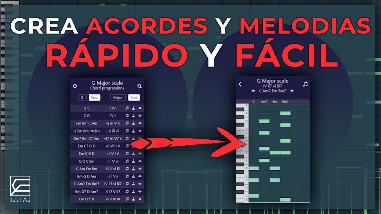 COMO CREAR ACORDES Y MELODÍAS CON POCO CONOCIMIENTO MUSICAL // APP GENERADOR DE ACORDE Y MELODIAS