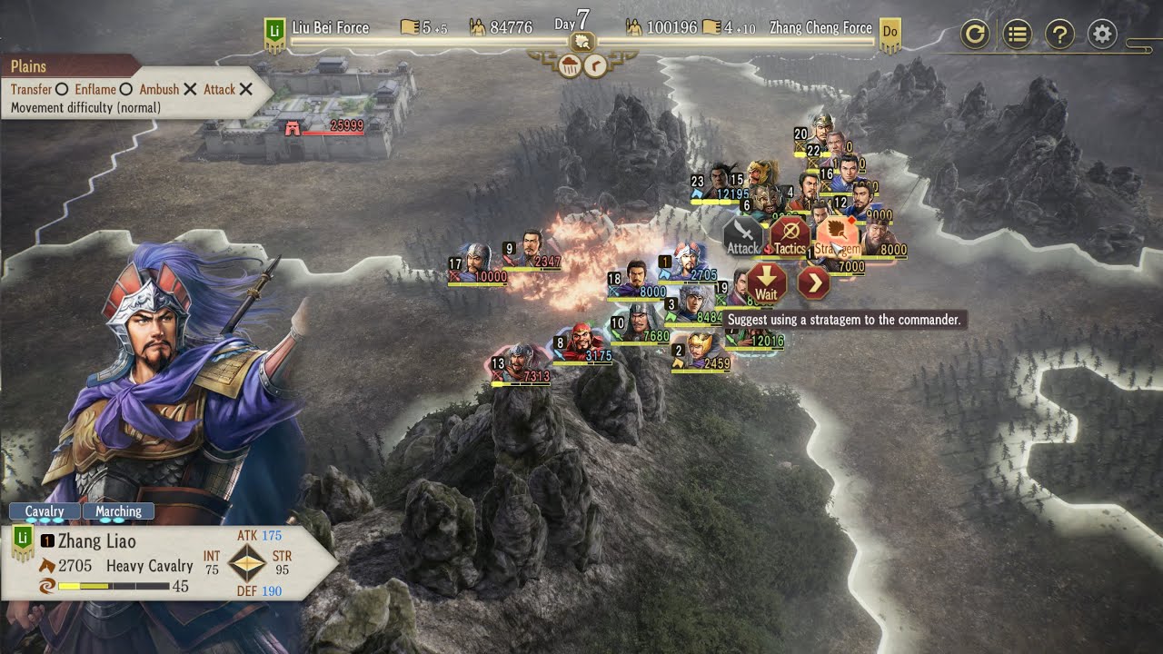 ROTK 8 Remake Liu Bei Yellow Turban Uprising - 021 Vs Zhang Cheng (Xiaopei - Xu Province)