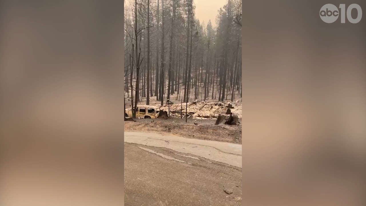 California Caldor Wildfire: Close at the damage in Grizzly Flat