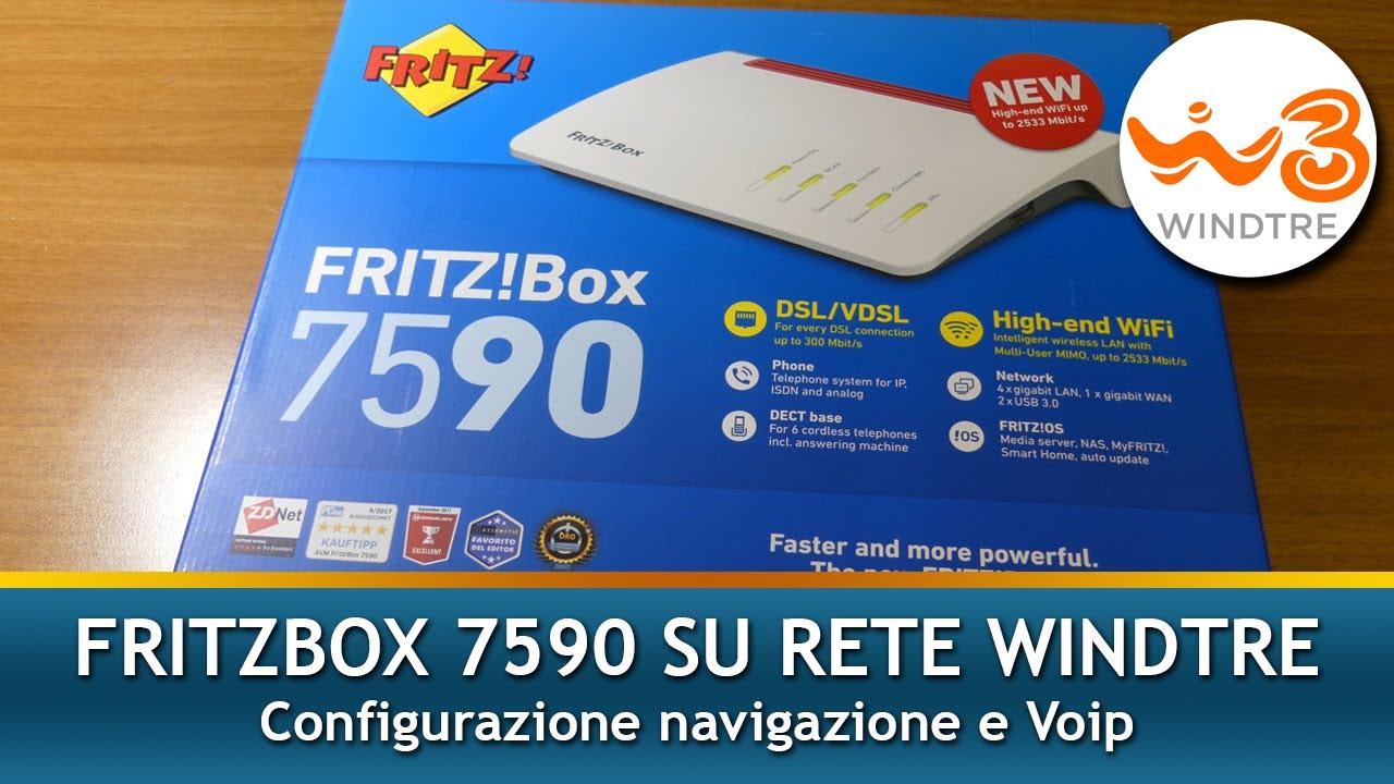 CONFIGURARE FRITZBOX 7590 CON WINDTRE + parametri voip