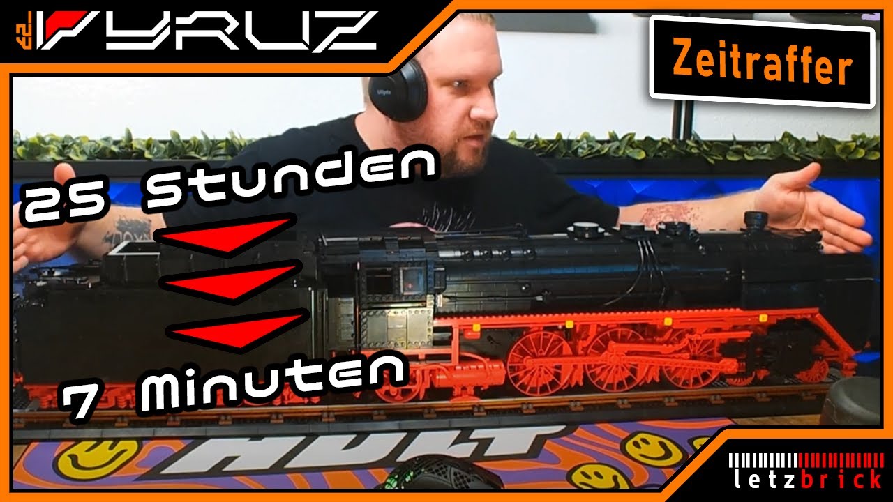 [time⏳lapse] DR BR 01 - Zeitraffer 25h in 7min - Dampflok Bluebrixx 108054 in 1:18