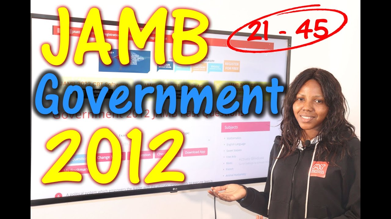 JAMB CBT Government 2012 Past Questions 21 - 45