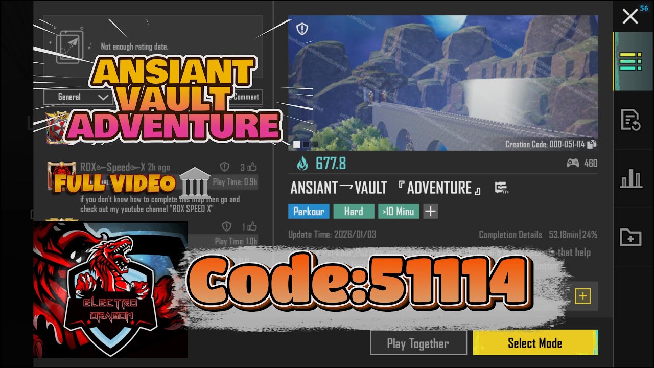 BGMI WOW Ancient Vault Adventure 🏛️😱 | Map code 51114