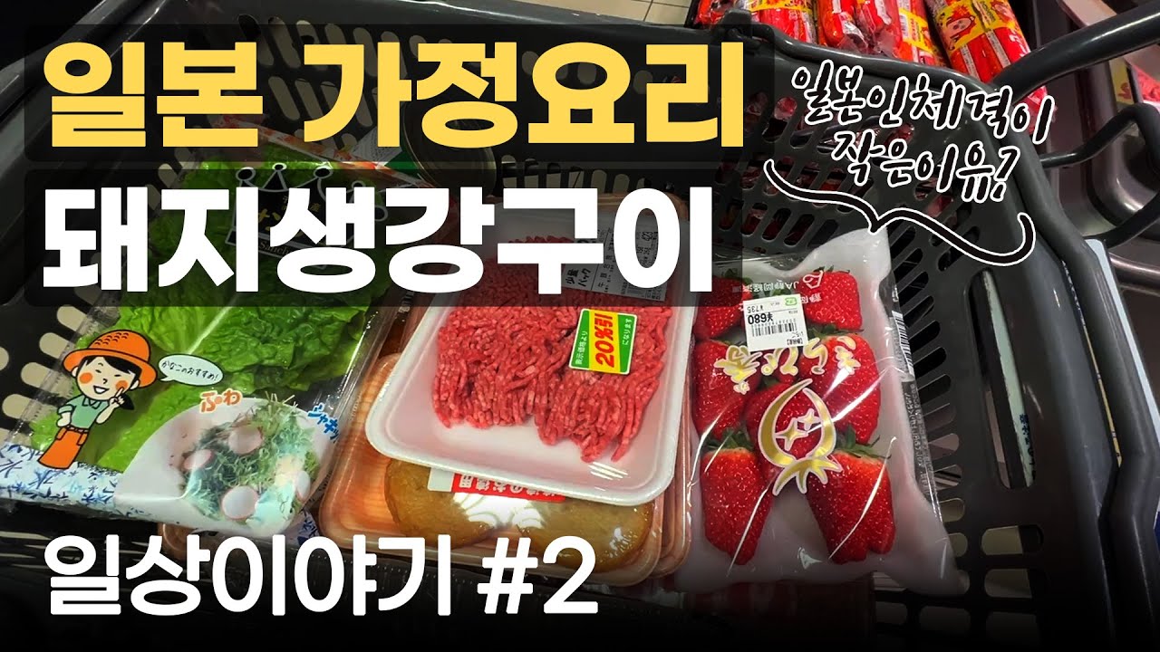 일본가정요리, 돼지생강구이 해먹기 | 일본 수퍼에서 장보기