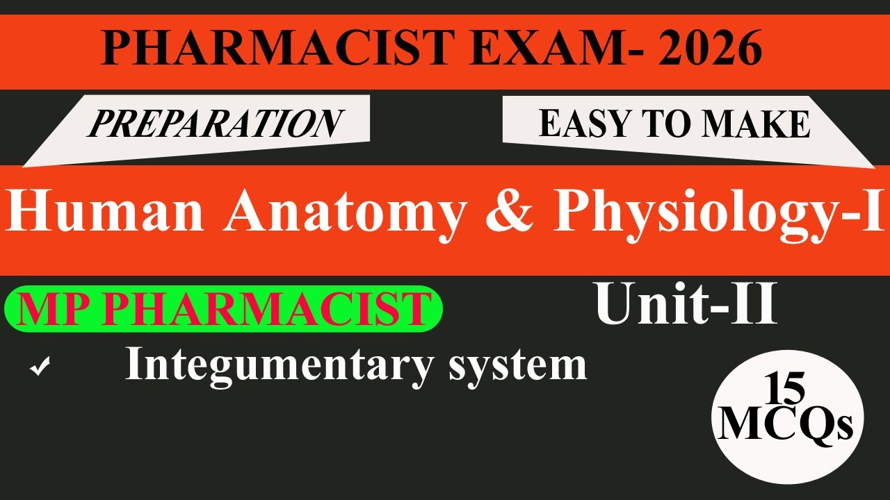Integumentary system || skins related 15 mcqs in helpful pharmacist exam @GPATDISCUSSIONCENTER