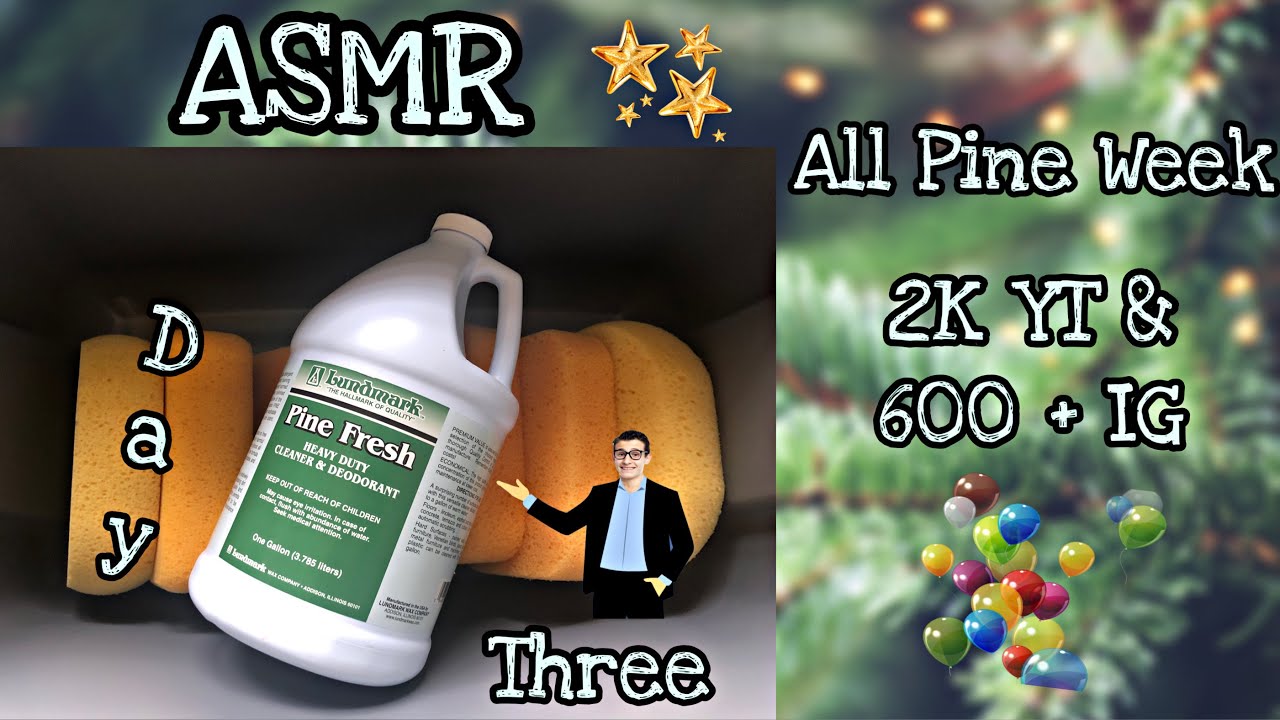 ASMR (Day Three) All Pine Week Satisfying Sponge Squeezing (2K YT & 600 + IG Followers Celebration)