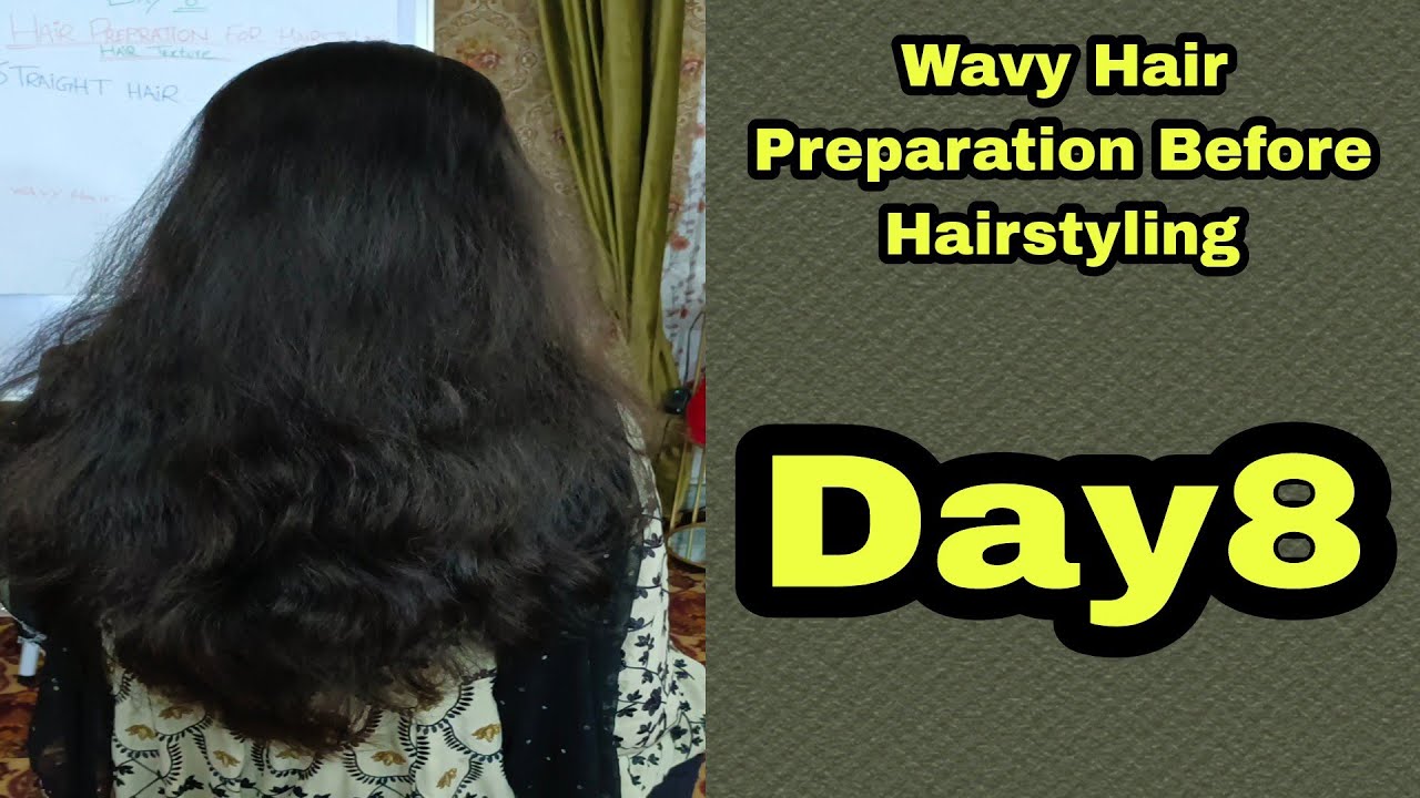 Wavy Hair Preparation Before Hairstyling||Day8||Basic To Advance Hairstyling Course.