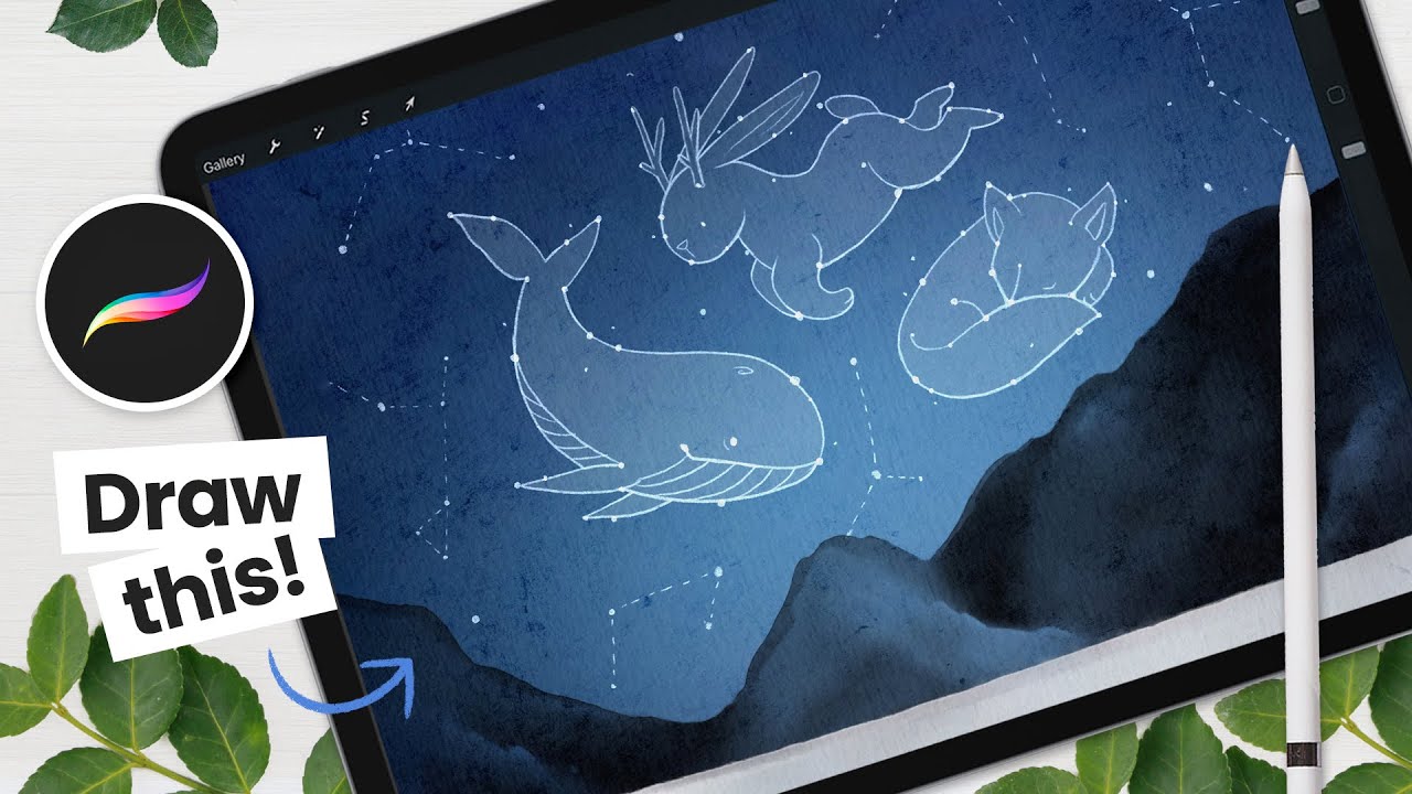 How To Paint A Nordic Night Sky • Procreate Tutorial
