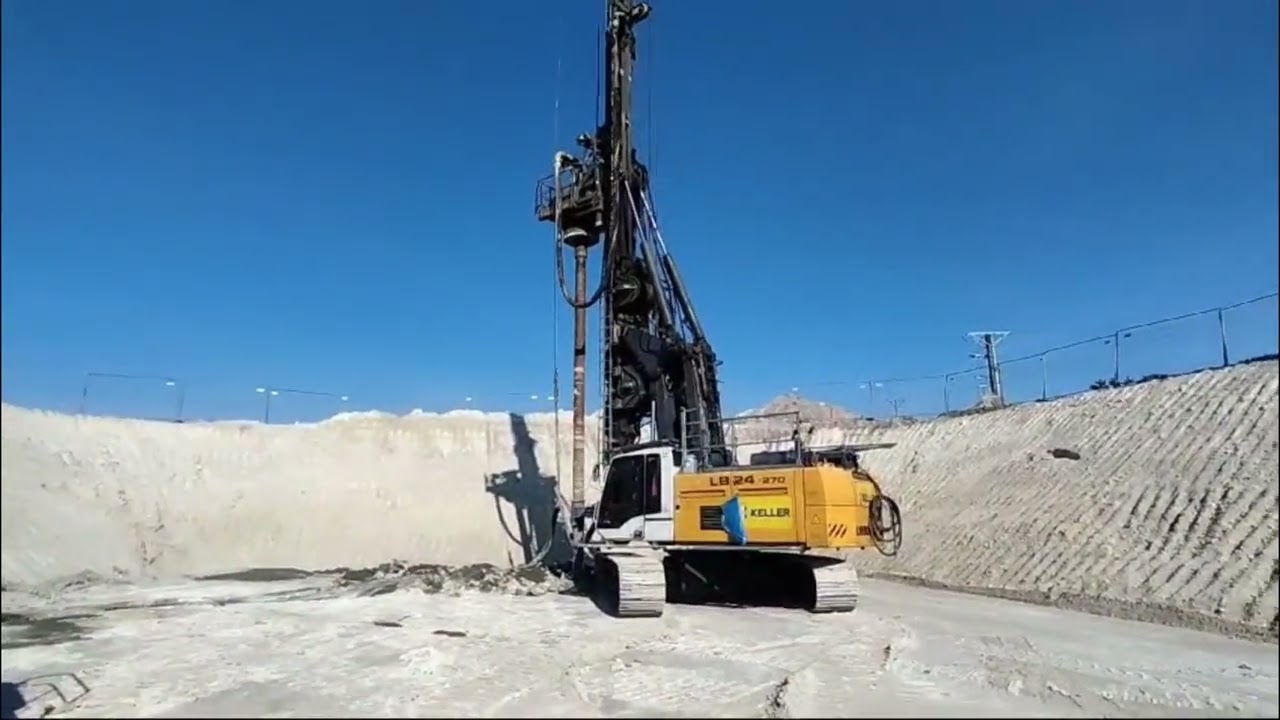Prace przy wzmacnianiu podłoża kolumnami SDP przy obiekcie WD-032 - budowa obwodnicy Chełma