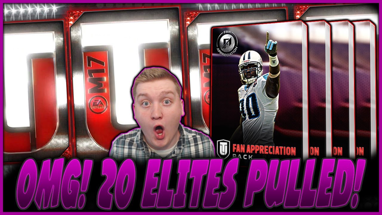 BEST PACKS EVER! 20 ELITES PULLED! | FAN APPRECIATION PACKS! | MUT 17 PACK OPENING
