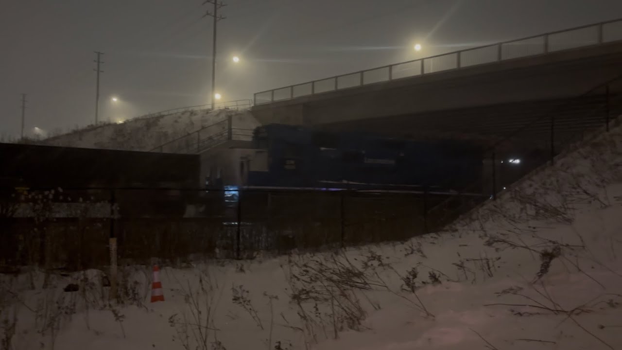 CN 4126 and CN GMTX 4908 Forcing Through The Snow!