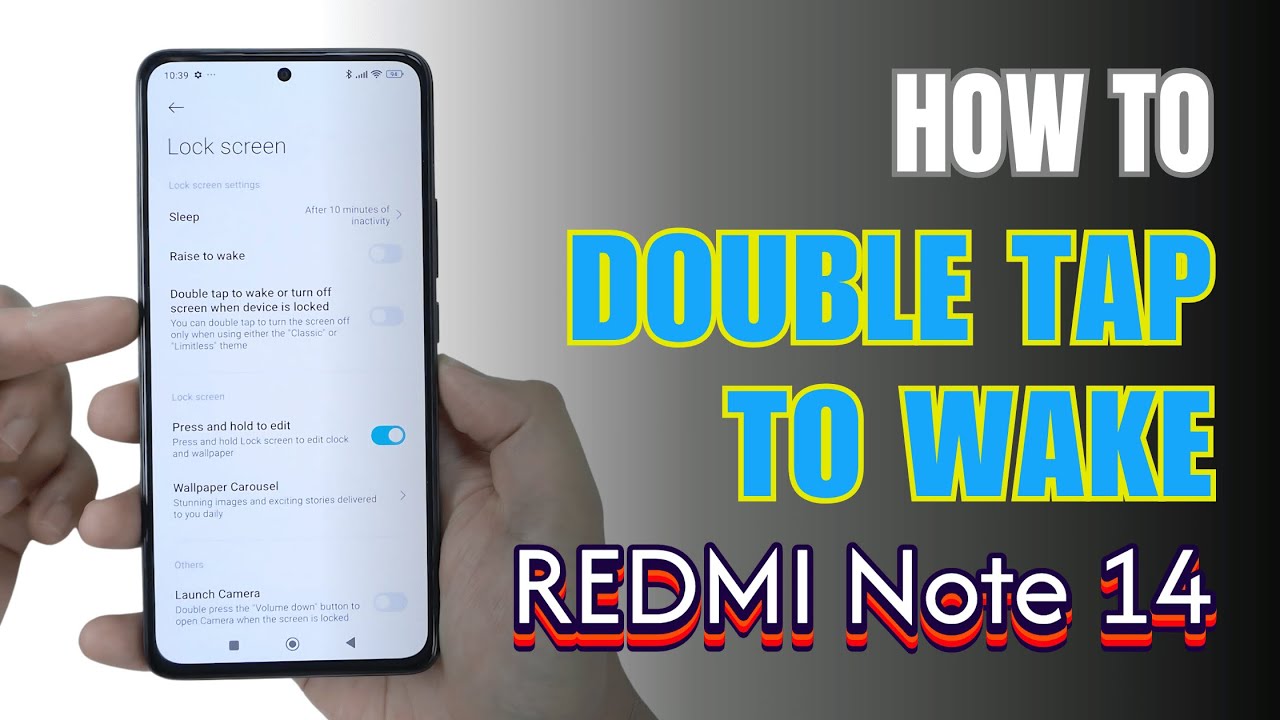 How to double tap to screen On and Off Redmi Note 14