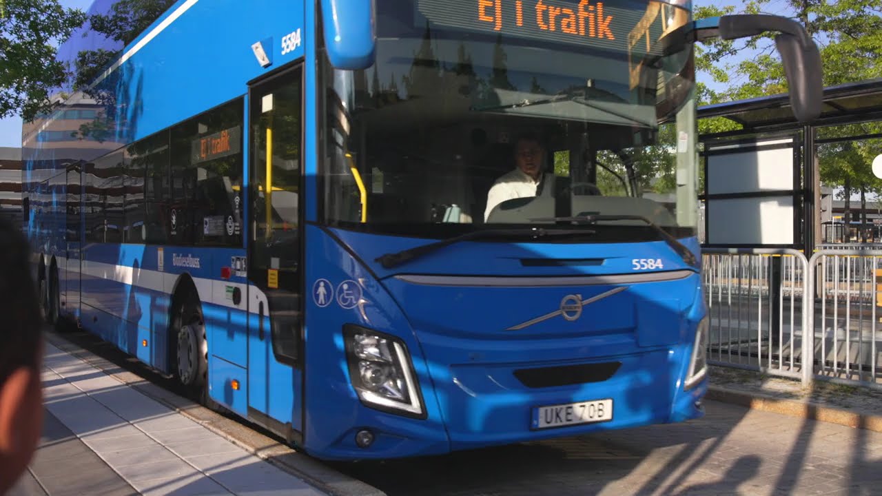 Sweden, double decker bus 677 ride from Uppsala to Norrtälje