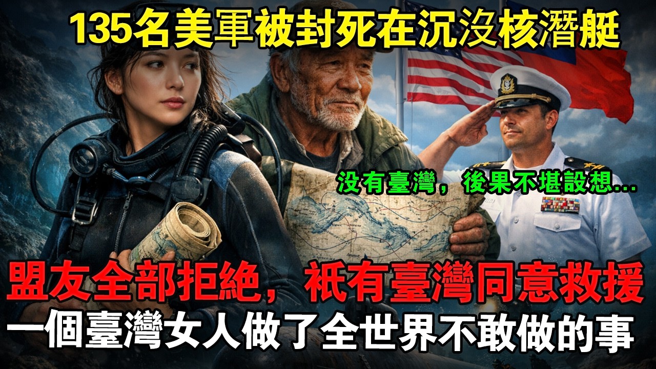 【不可能的奇跡】135名美軍被封死在沉沒核潛艇！華盛頓陷入恐慌，西方盟友全線撤退，唯臺灣一通電話扭轉生死，令世界屏息的真實事件！#taiwan #台灣 #台湾 #臺灣