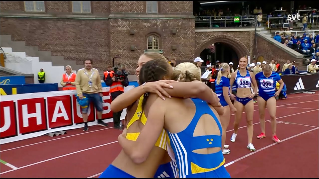 Julia Henriksson vinner 200 meter p&aring; Finnkampen. 2025