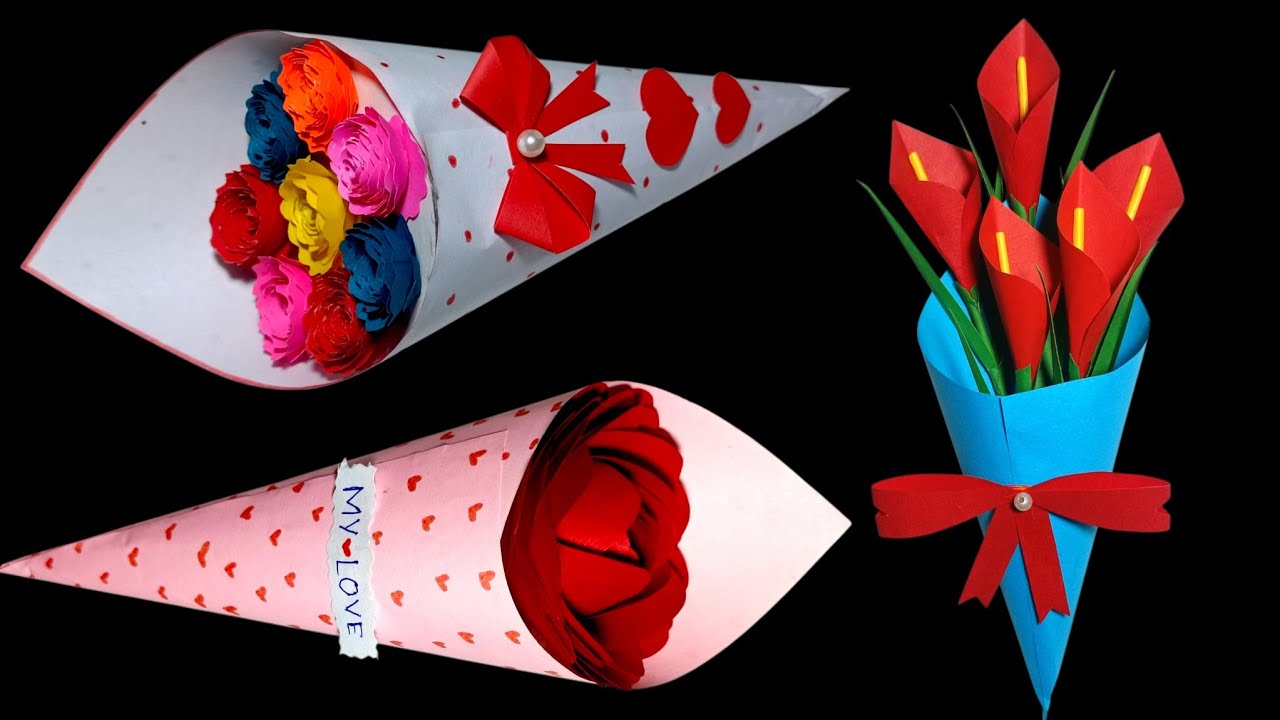 DIY 3 Amazing Flower Bouquet Idea For Any Purpose/ Handmade Flower Bouquet Making /Easy & Simple DIY