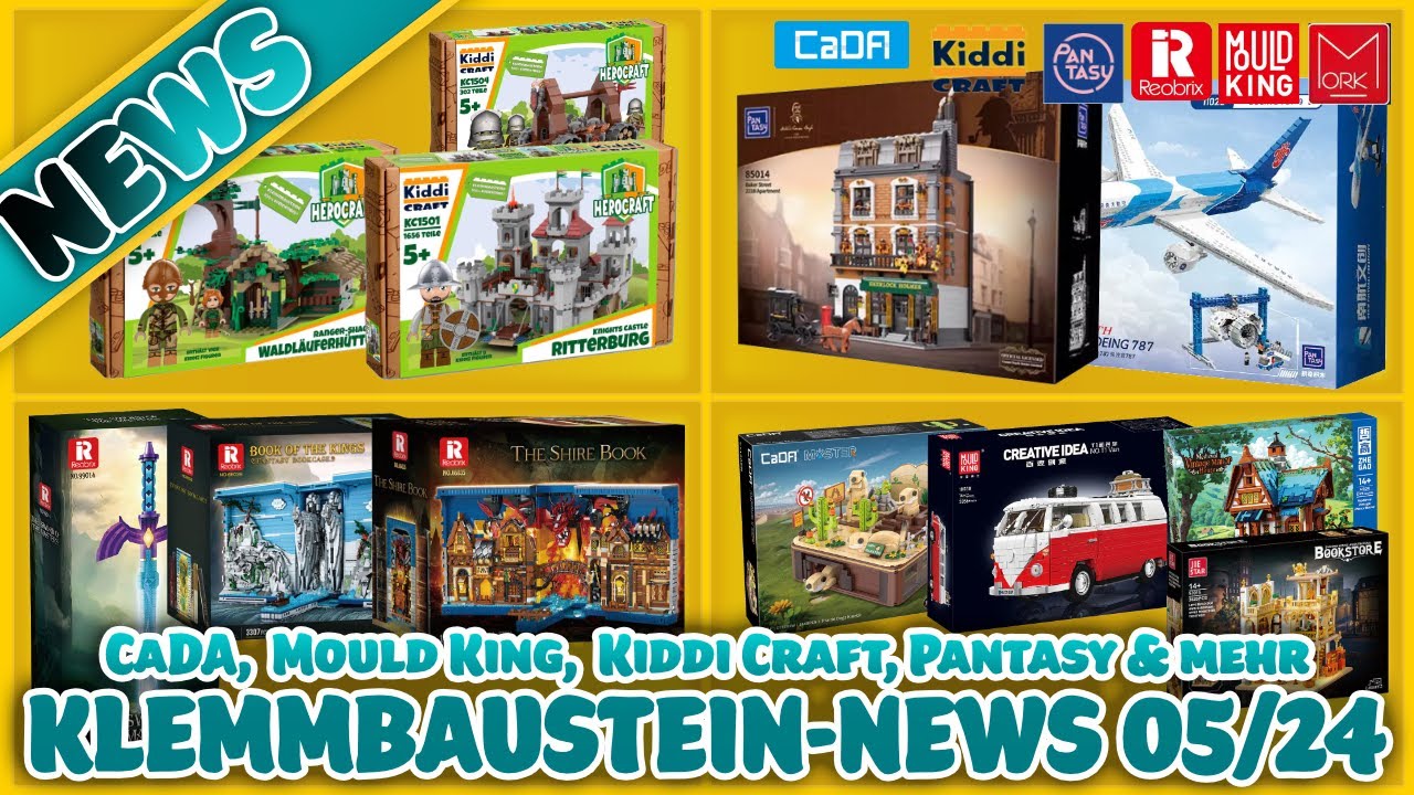 Neue Klemmbaustein-Sets im Mai 2024: CaDA, Mould King, Pantasy uvm.!