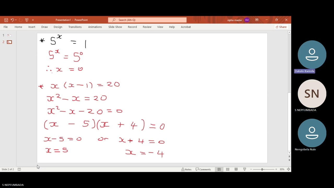 Grade 10 Mathematics solve for x and y