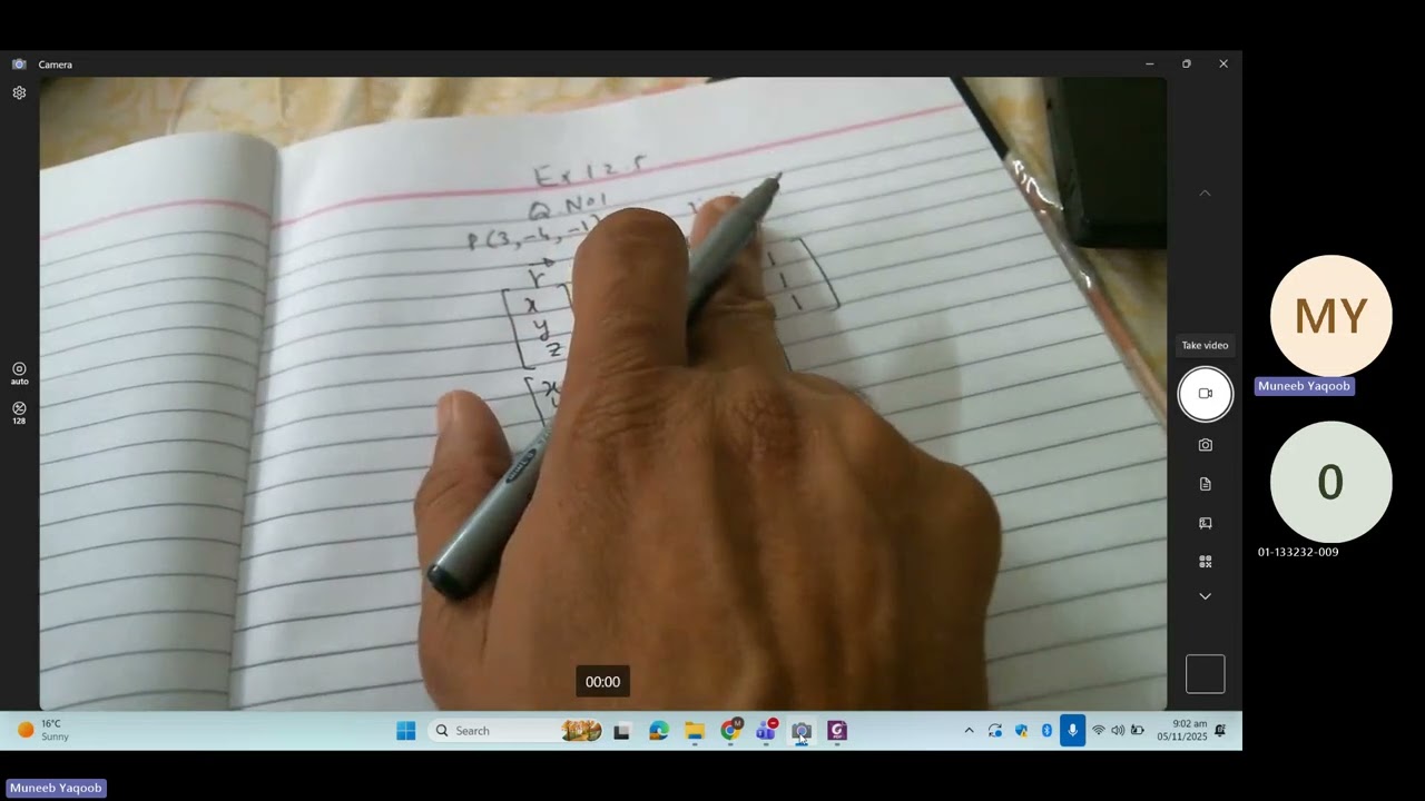 Vector Equation of a straight Line