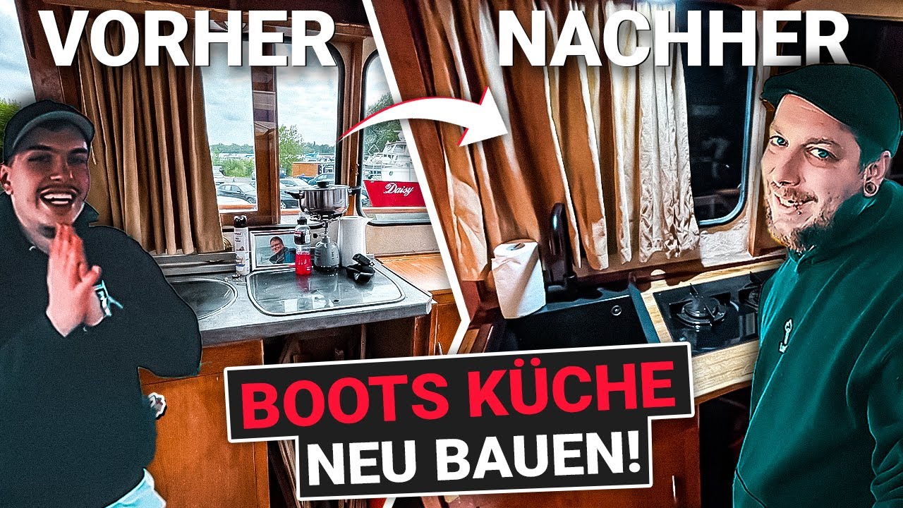 UNSERE neue BOOTSKÜCHE ist FERTIG! NEUER Herd + neue WAND - Stahlboot Refit EP.08 | Projekt Beluga