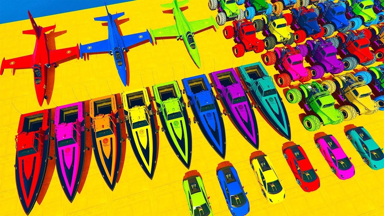 GTA V Gameplay | Custom Map Car On Super Cars, Boats, Bikes, Aircraft, and OffRoad