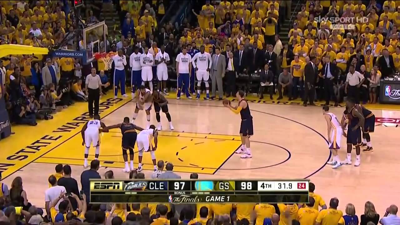 Ultimo minuto del 4 quarto - gara 1 - NBA Finals 2015 (live F. Tranquillo)