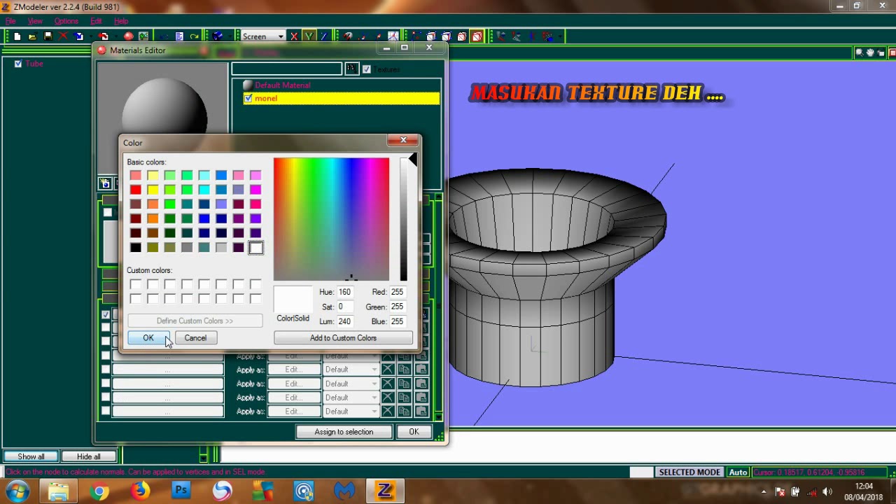 Tutorial Membuat Monel Di Zmodeler2