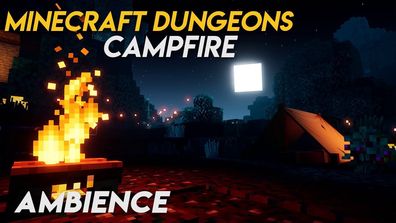 Minecraft Dungeons Ambience ► Campfire at Night