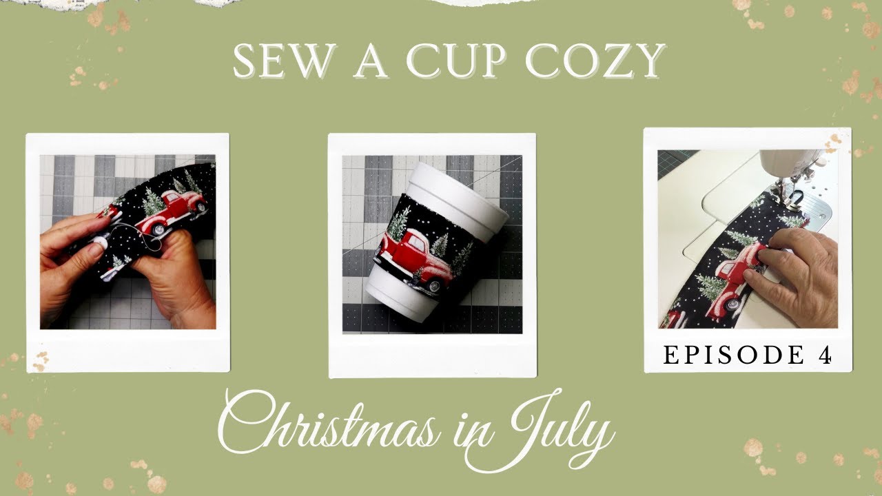 How to Sew a Coffee Cup Cozy - DIY Coffee Cup Sleeve/ FREE Pattern Download