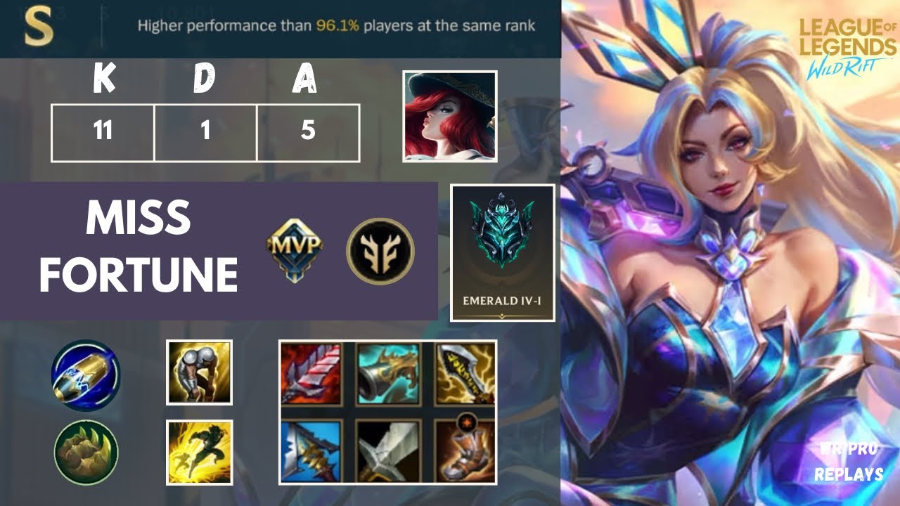 Prestige Select Battle Bunny Miss Fortune Dragon vs Caitlyn - [NA] Emerald - Patch 6.2 [Wild Rift]