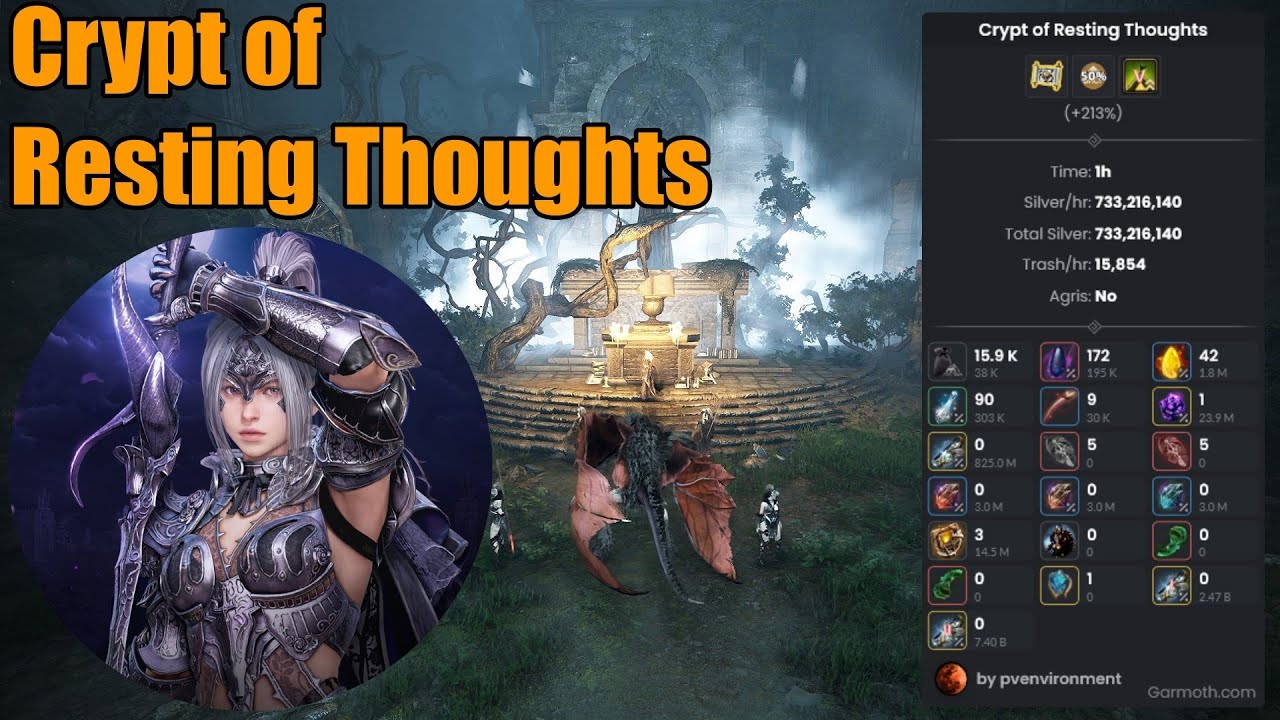 Black Desert | Crypt of Resting Thoughts | Darkknight Awakening | 15900 Trash 733m Silver Lv2/H