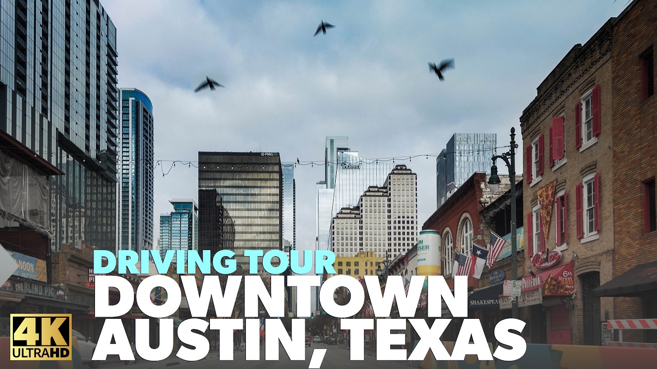 Austin Texas Downtown Driving Tour | 4K Urban City Drive