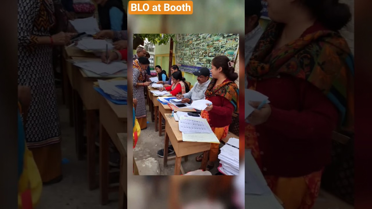 SIR Election Form Filling Process at Booth..BLO sitting at polling booth..#sirprocess #pollingbooth