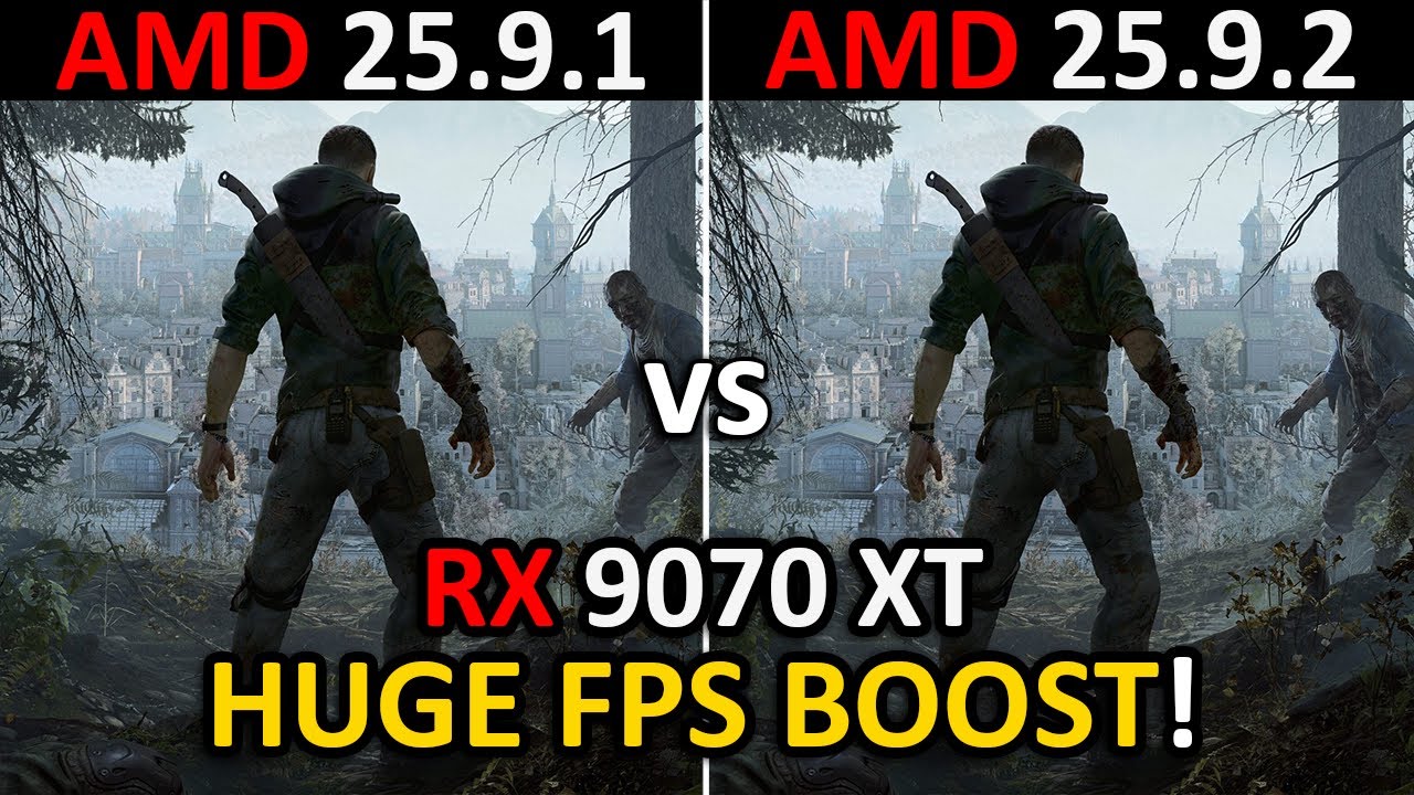 AMD Drivers (25.9.1 vs 25.9.2) | RX 9070 XT Huge FPS Boost in Dying Light The Beast!