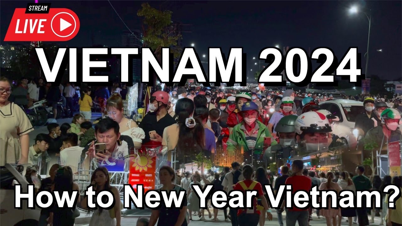 NEW YEAR’S EVE in Vietnam 2024 🇻🇳 Ho Chi Minh City Walking Tour Before Countdown, Fireworks
