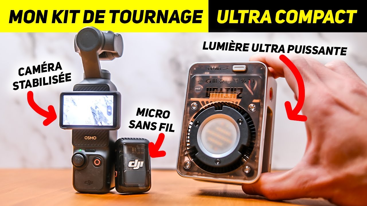 Kit de tournage ULTIME et SUPER COMPACT ! DJI Osmo Pocket 3, DJI Mic 2 & ZHIYUN MOBIUS X60 RGB